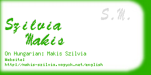 szilvia makis business card